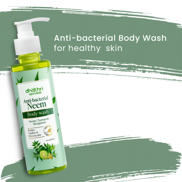 Anti bacterial neem body wash. best neem body wash from dhathri