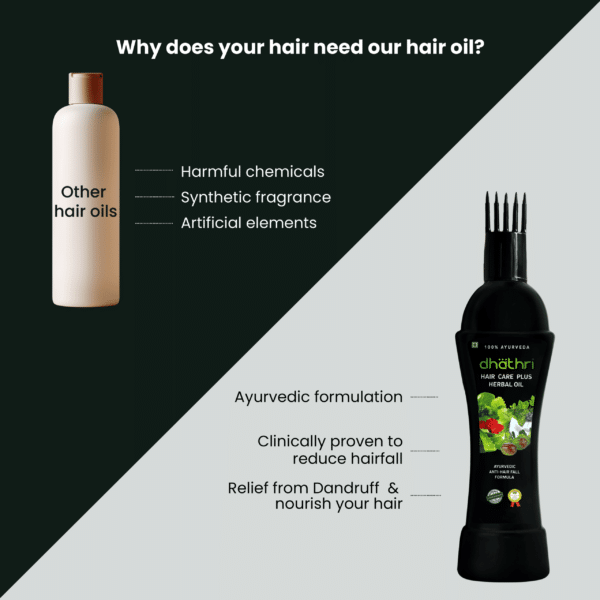 Hair care plus herbal oil vs ordinary hair oil- hair fall control oil